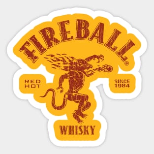 VINTAGE- FIREBALL WISKY SINCE 1984 RED Sticker